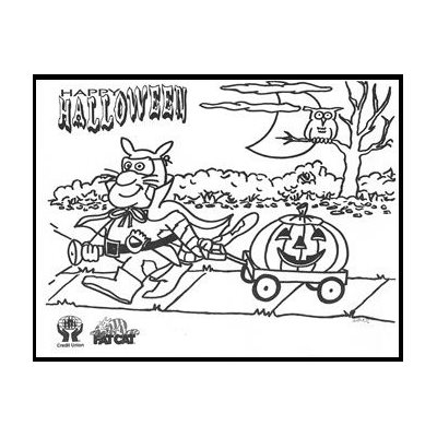 Fat Cat - Coloring Sheet-Halloween