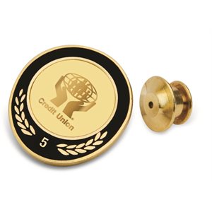 5 Year Lapel Pin (Gold Plated - Black Enamel)