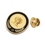 15 Year Lapel Pin (Gold Plated - Black Enamel)