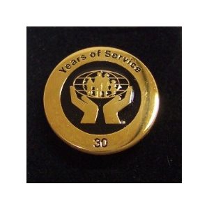 Lapel Pin - Gold Plated 24kt (30 year)